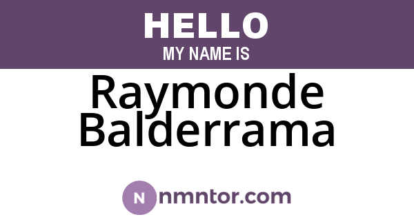 Raymonde Balderrama