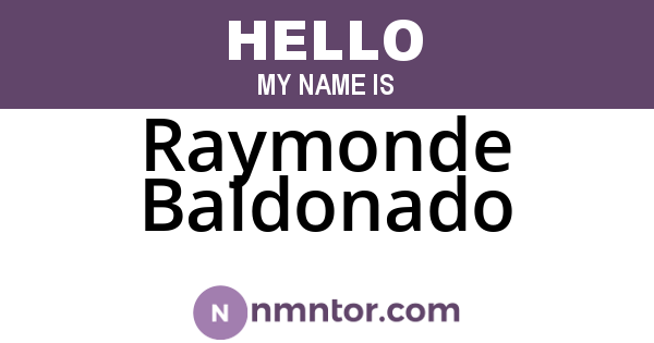 Raymonde Baldonado