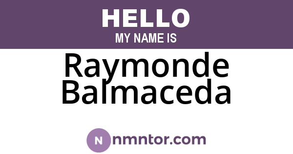 Raymonde Balmaceda