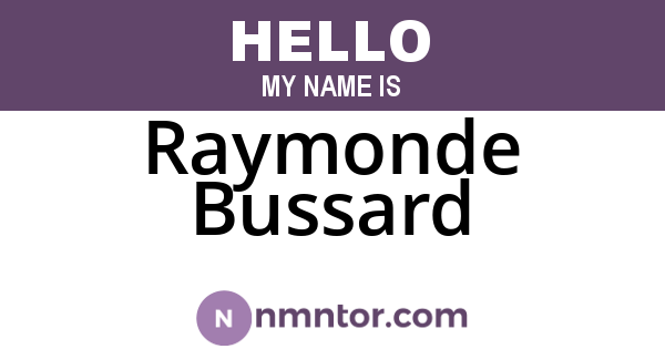 Raymonde Bussard