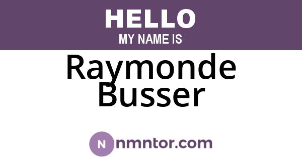 Raymonde Busser