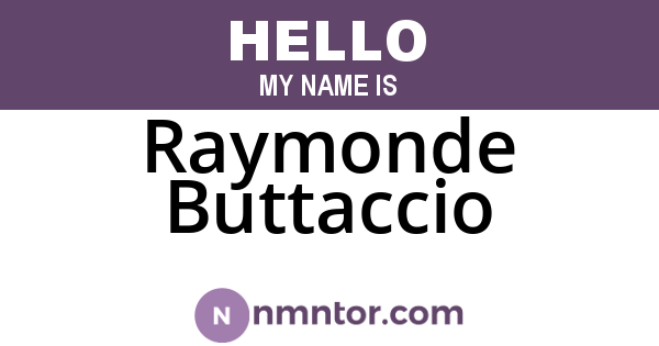 Raymonde Buttaccio