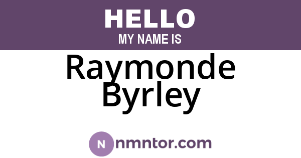 Raymonde Byrley