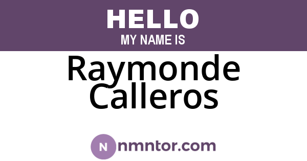 Raymonde Calleros