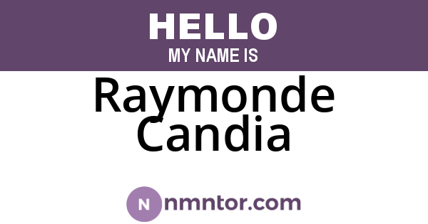Raymonde Candia