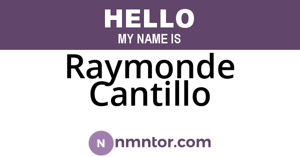 Raymonde Cantillo