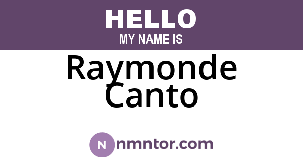 Raymonde Canto