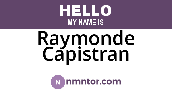 Raymonde Capistran