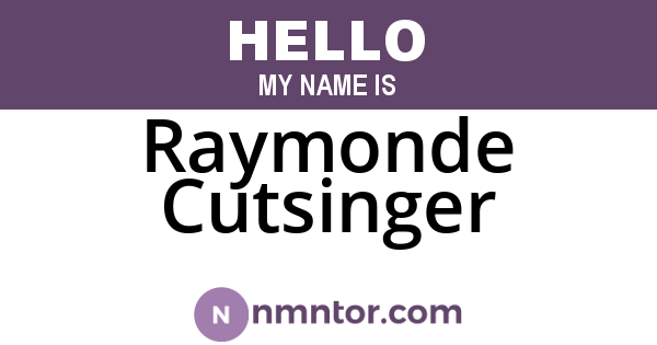 Raymonde Cutsinger