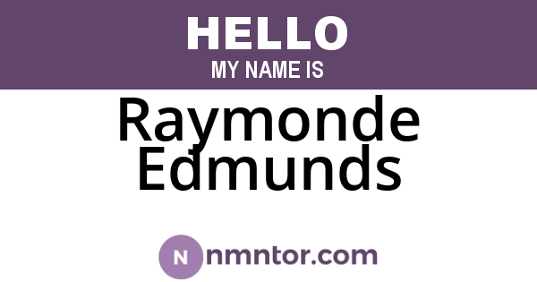 Raymonde Edmunds