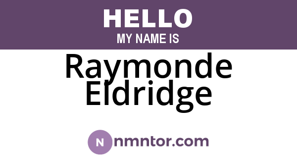 Raymonde Eldridge