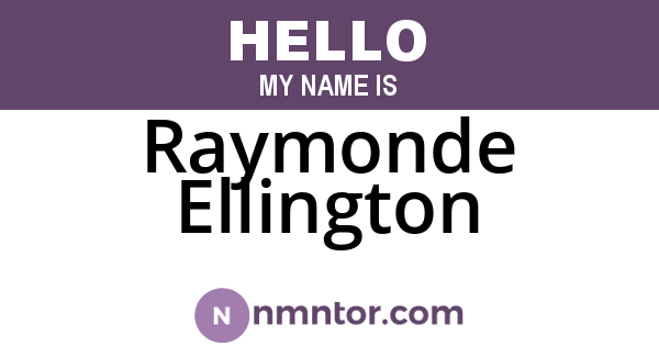 Raymonde Ellington