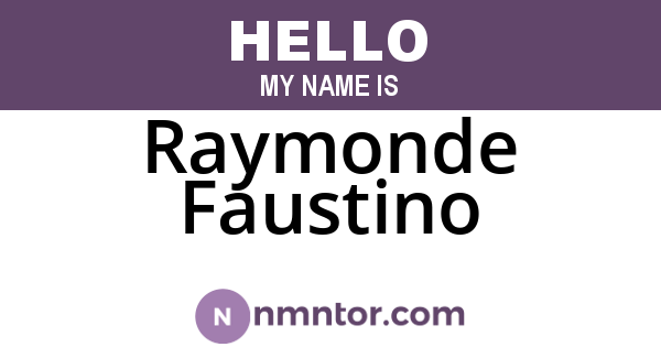 Raymonde Faustino