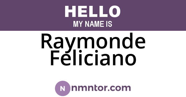 Raymonde Feliciano
