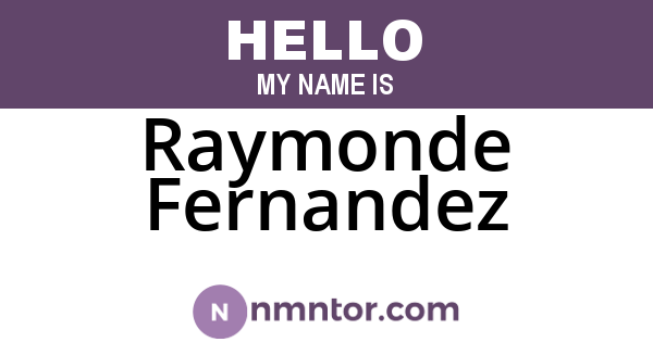 Raymonde Fernandez