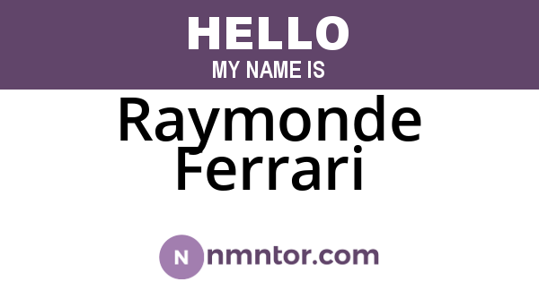 Raymonde Ferrari