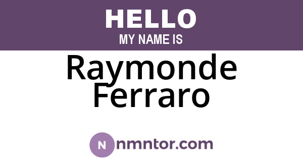 Raymonde Ferraro