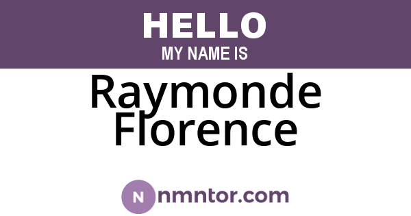 Raymonde Florence