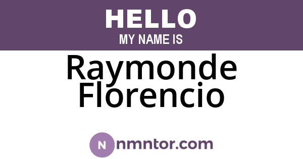 Raymonde Florencio
