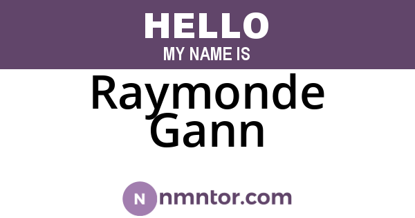 Raymonde Gann