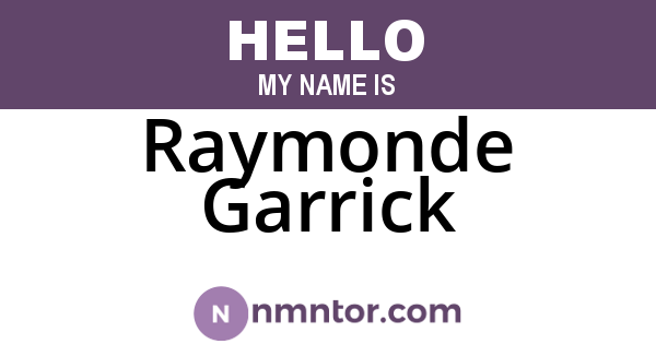 Raymonde Garrick