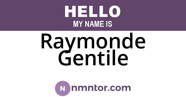 Raymonde Gentile