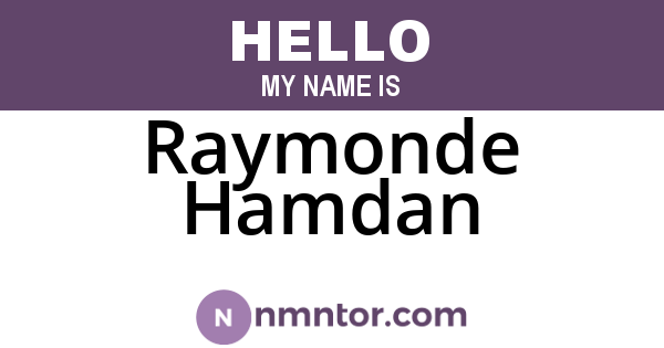 Raymonde Hamdan
