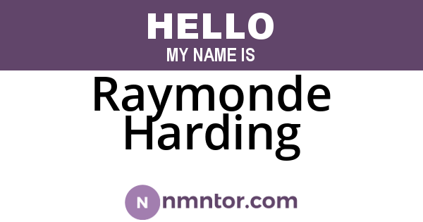 Raymonde Harding