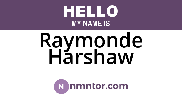 Raymonde Harshaw