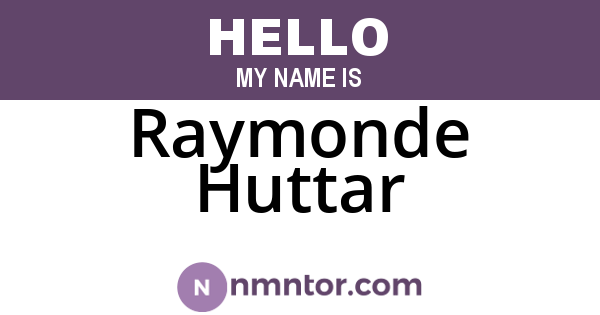Raymonde Huttar