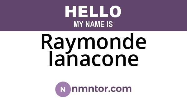 Raymonde Ianacone