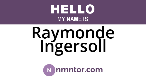 Raymonde Ingersoll