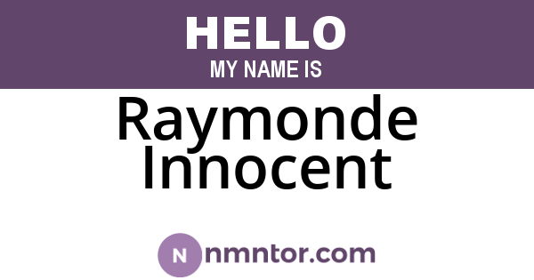 Raymonde Innocent