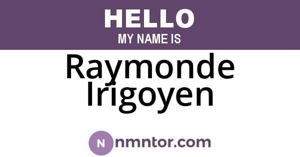 Raymonde Irigoyen