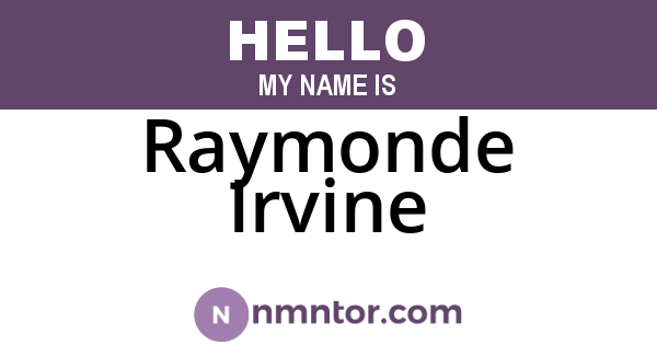 Raymonde Irvine