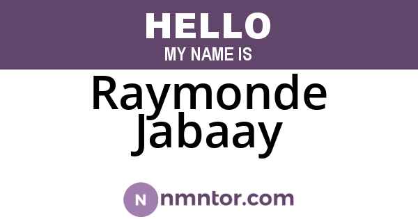 Raymonde Jabaay