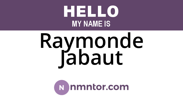 Raymonde Jabaut