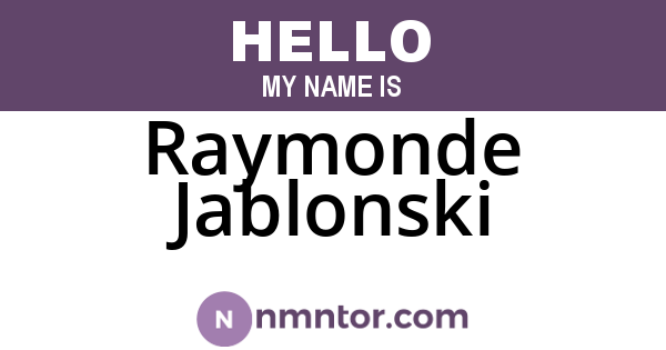 Raymonde Jablonski