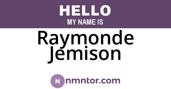 Raymonde Jemison