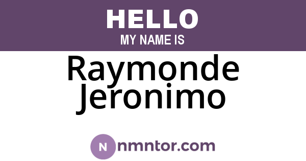 Raymonde Jeronimo