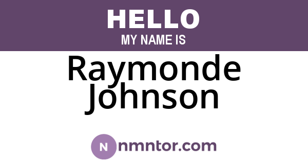 Raymonde Johnson