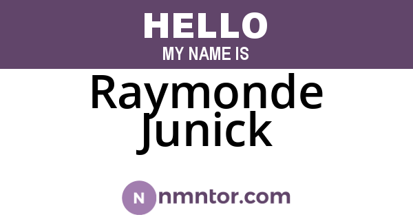 Raymonde Junick