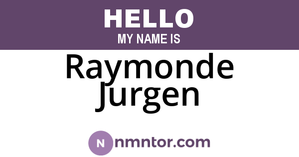 Raymonde Jurgen