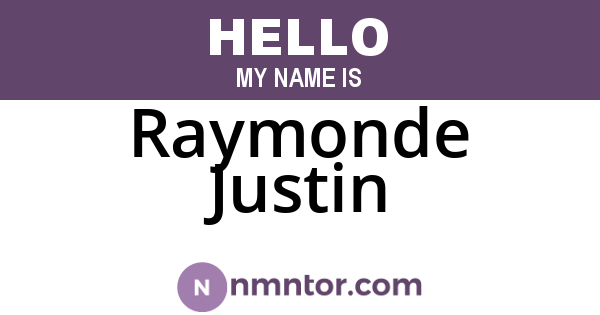 Raymonde Justin