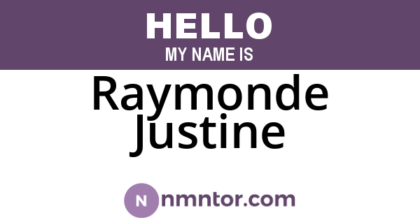 Raymonde Justine