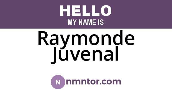 Raymonde Juvenal