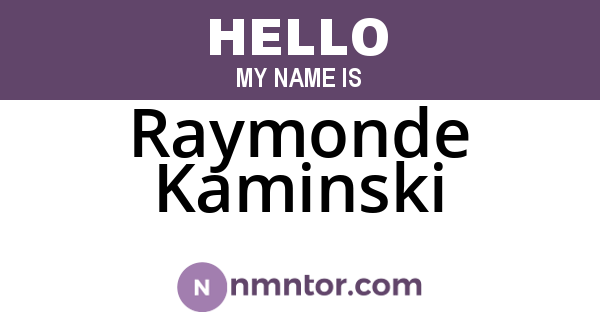 Raymonde Kaminski