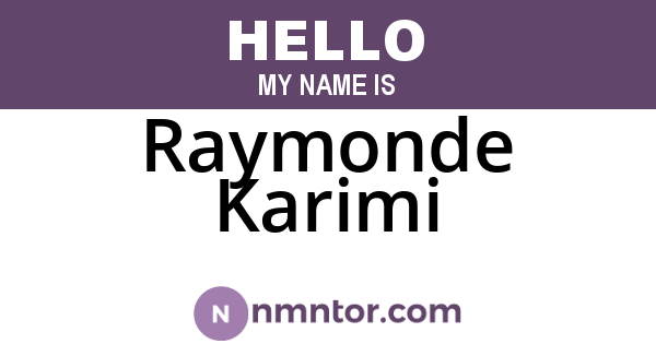 Raymonde Karimi