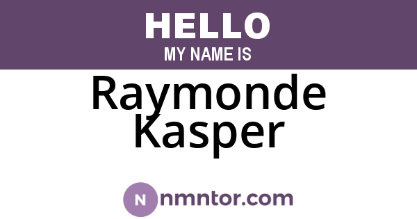 Raymonde Kasper