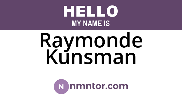 Raymonde Kunsman